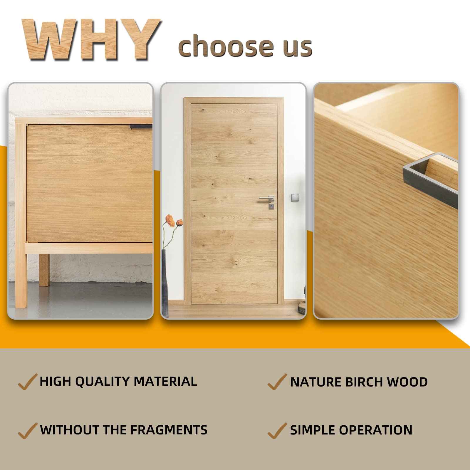 GSCIT Club Birch Edge Banding, 3/4 inch x 100ft roll of Veneer Edge Banding Preglued Flexible, Real Wood Tape Banding