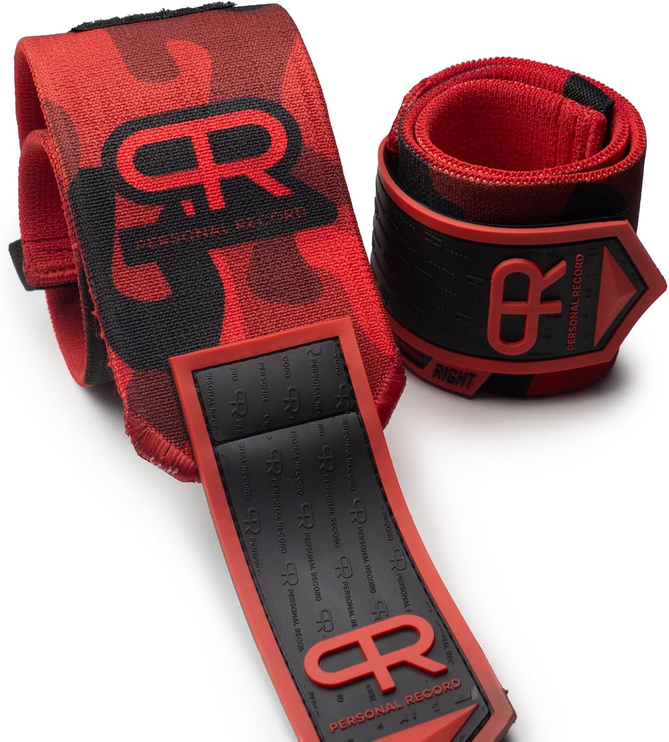 PR Personal Record Heavy Duty Wrist Wraps - Extra Wide Strap & Strong Thumb Loop for Weightlifting