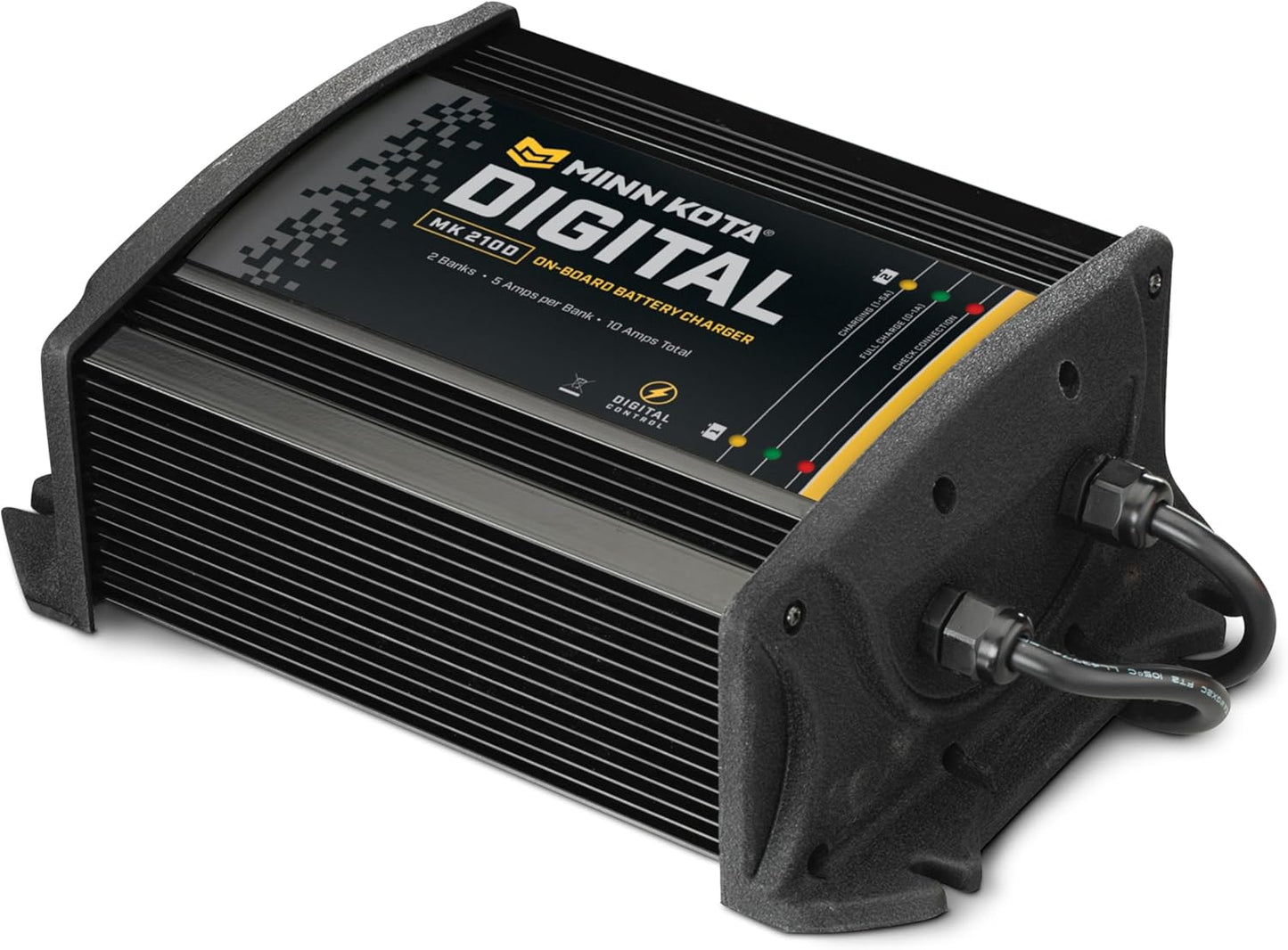 Minn Kota 1822105 MK 210D Marine Battery Charger - 2 Bank, 5 Amps, Digital On-Board Performance