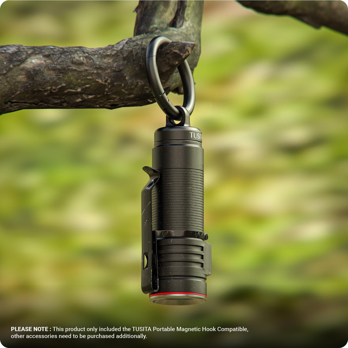 TUSITA Portable Magnetic Hook Compatible with Olight NEBO Flashlights, 2-Pack