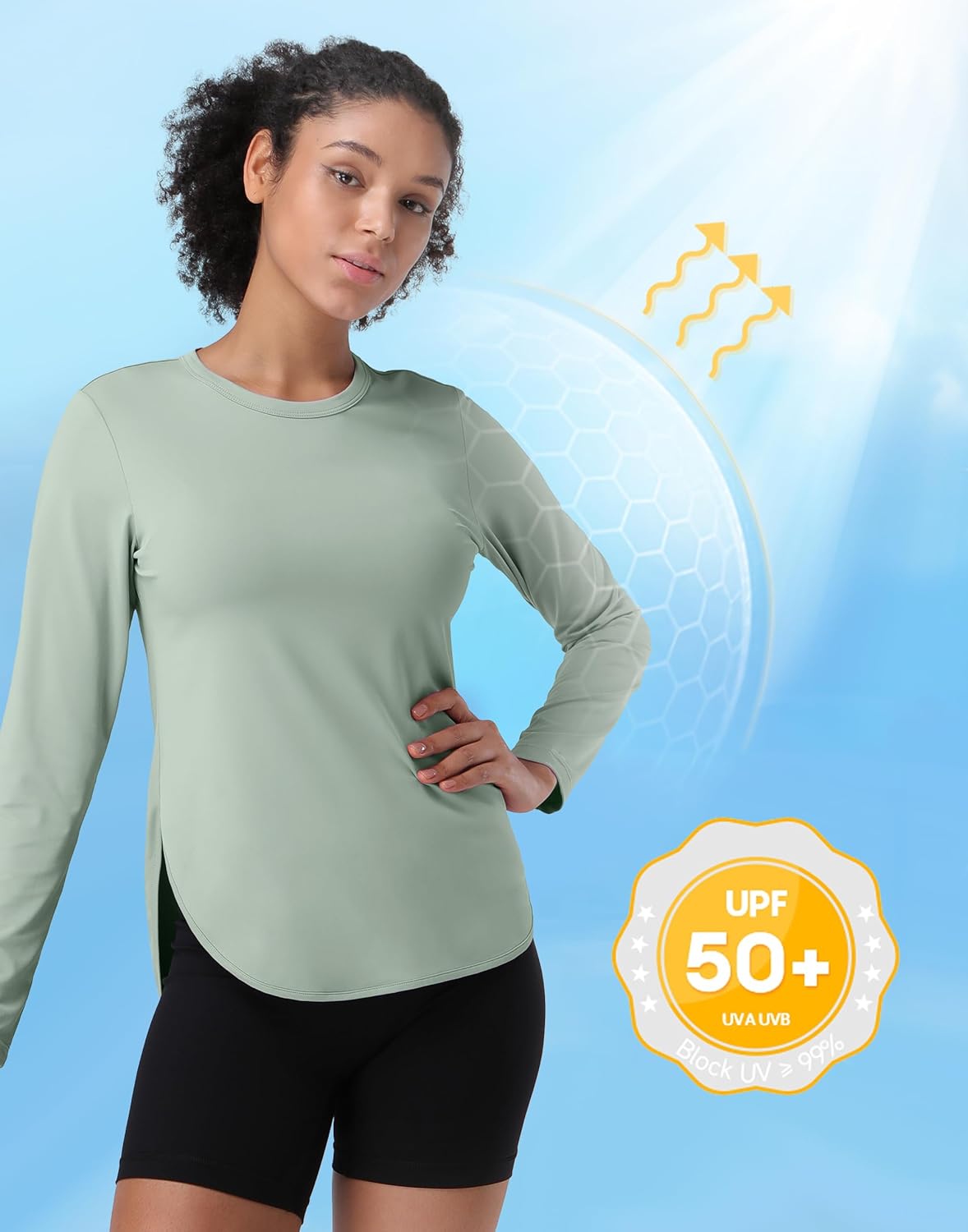 Pioneer Camp Women's Sun Shirts - Long Sleeve UV Protection Tops | Lightweight Quick-Dry for Hiking & Running