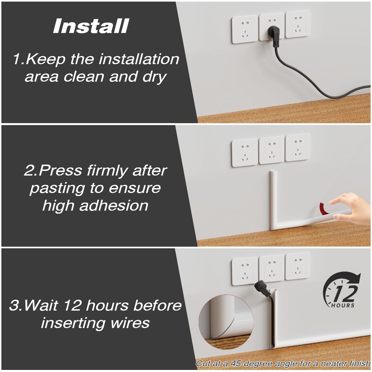 Silicone Cord Hider Wall for 1 Cable,Side-Opening Cord Covers for Wire on Wall,Self-Adhesive Cable Hider Raceway,Small TV Wire Hider, Flexible MINI TV Cord Hider for Wall Mounted TV(118''-White)