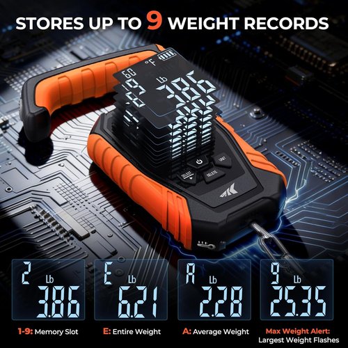 KastKing Weighmaster Fishing Scale - High-Precision Digital Display, 120 lb Capacity, Waterproof Design