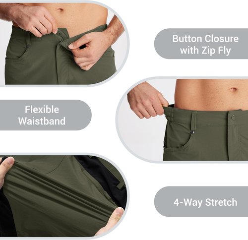 CRYSULLY Men's Hiking Cargo Shorts - Lightweight, Quick-Dry Design | 5 Pockets for Convenience