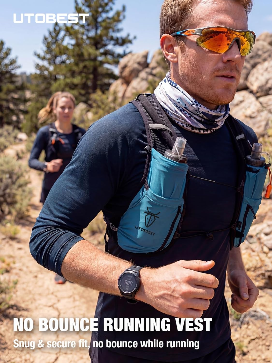 UTOBEST 10L Running Hydration Vest - Lightweight Adjustable Backpack with 2L Bladder for Trail Running
