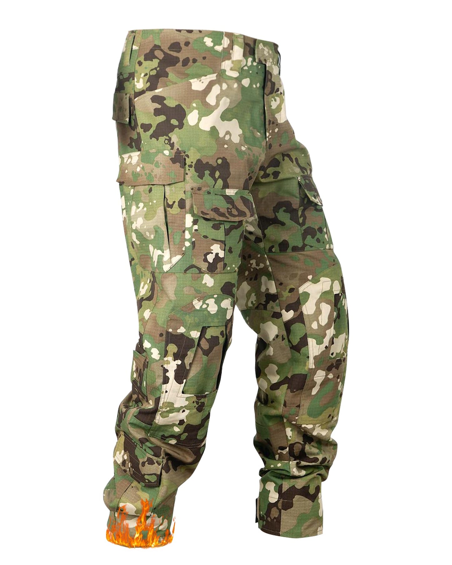 OCANXUE Men's Fleece Lined Tactical Pants DQ Camo 34