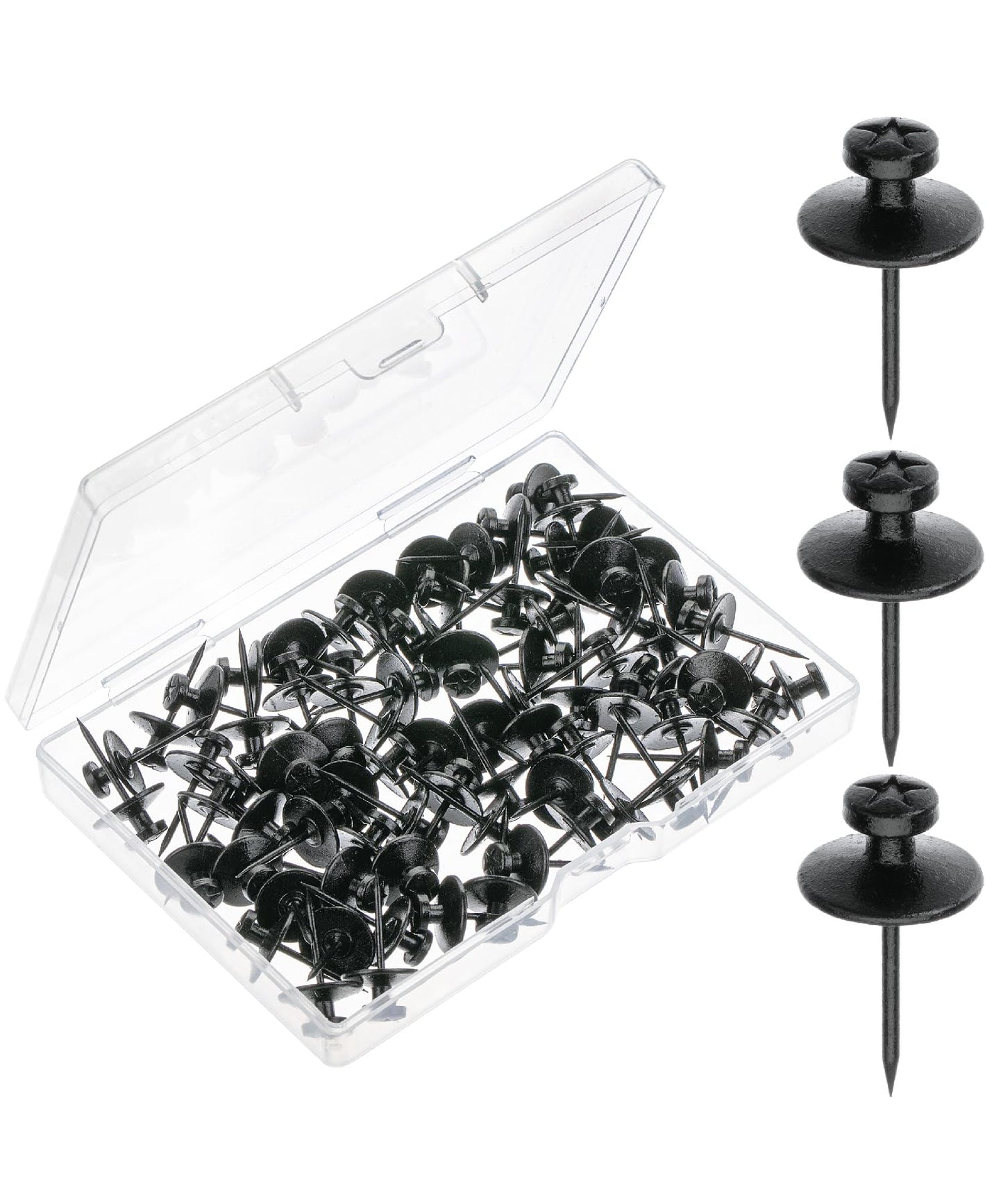 Mr. Pen- Double Headed Picture Hanging Nails, 80 Pack, Black, Picture Nails, Tacks for Wall Hangings, Wall Pins for Hanging, Wall Nails for Hanging, Thumb Tacks for Wall Hanging, Picture Hangers