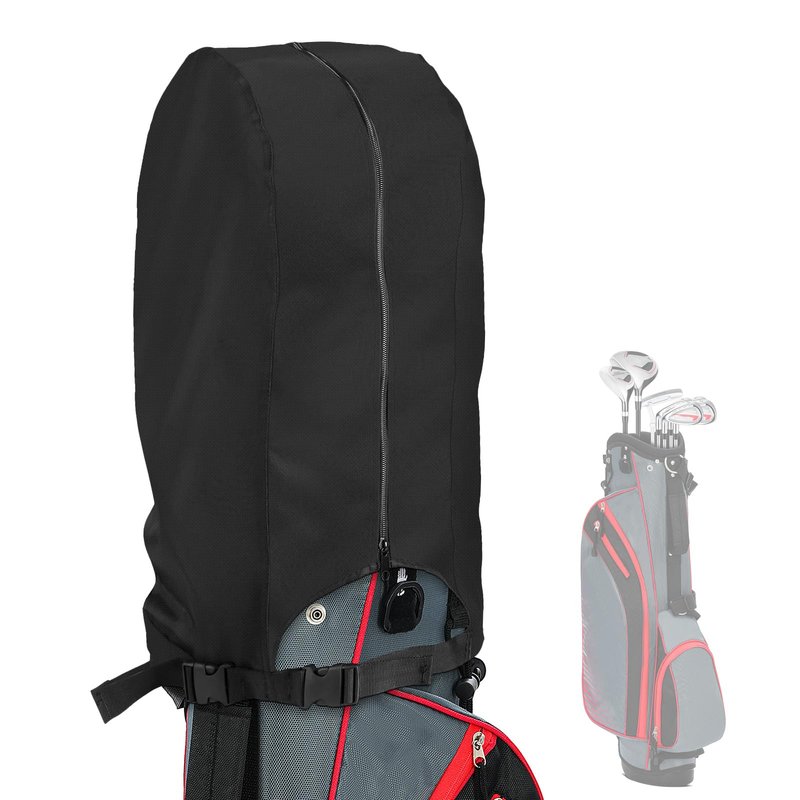 MUTUSHI Golf Bag Rain Cover Waterproof Golf Bag Hood Cover Gifts for Any Golfer,Beginner,Men and Women 13" L x 8" W x 20" H Black