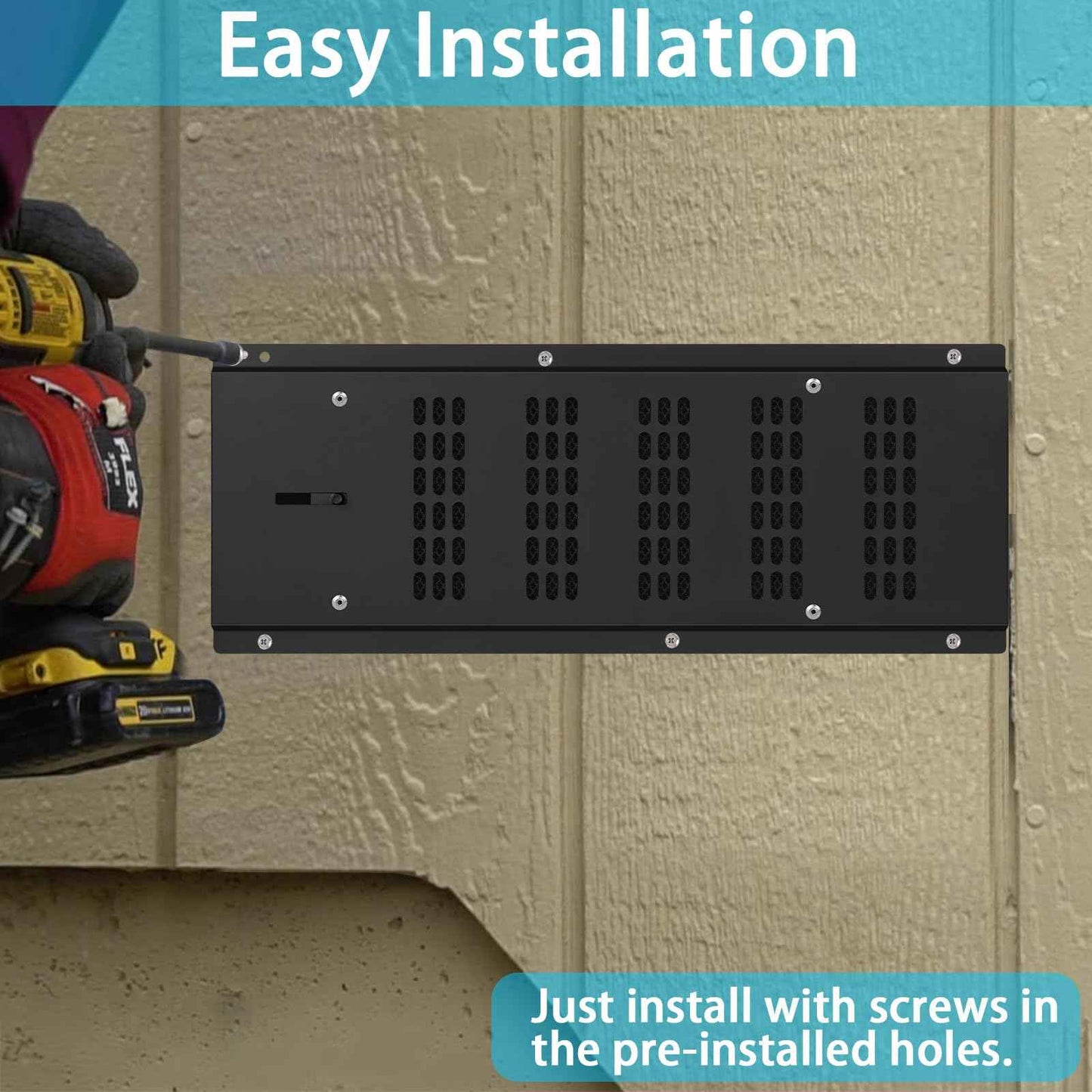 Crawl Space Vent Cover,Foundation Vent Cover for Crawl Space Garage Attic Home Improvement,16"x6.5" Outdoor Foundation Air Wall Vent with Damper&Screen to Reduce Moisture,Black,1PCS