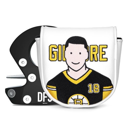 Golf Mallet Putter Cover Head Cover, Funny Happy Gilmore Magnetic Closure Premium Leather Headcovers Golf Mallet Putter Cover for Golf DF3 Putter