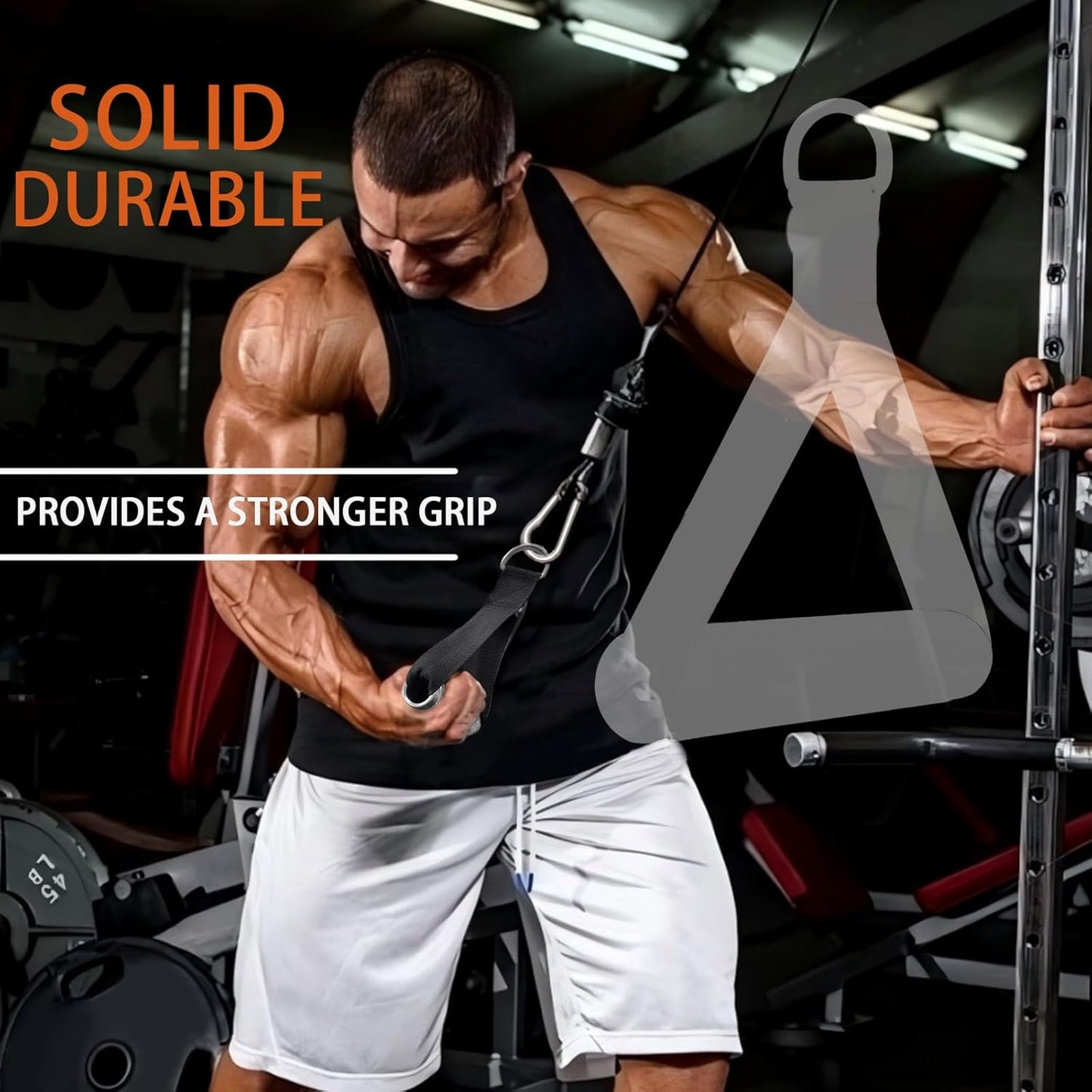 Skiennix Heavy Duty Exercise Handles - Aluminum Alloy Gym Attachments for Cable Machines | 2-Pack