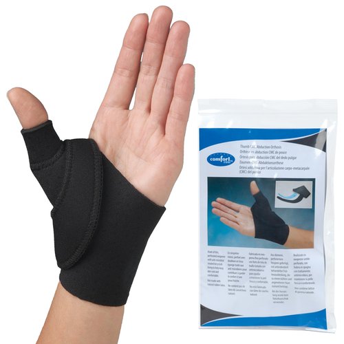 Comfort Cool Thumb CMC Abduction Splint | Moldable Thumb Wrap for Arthritis - Thumb Brace for CMC Joint Support - Left, Medium