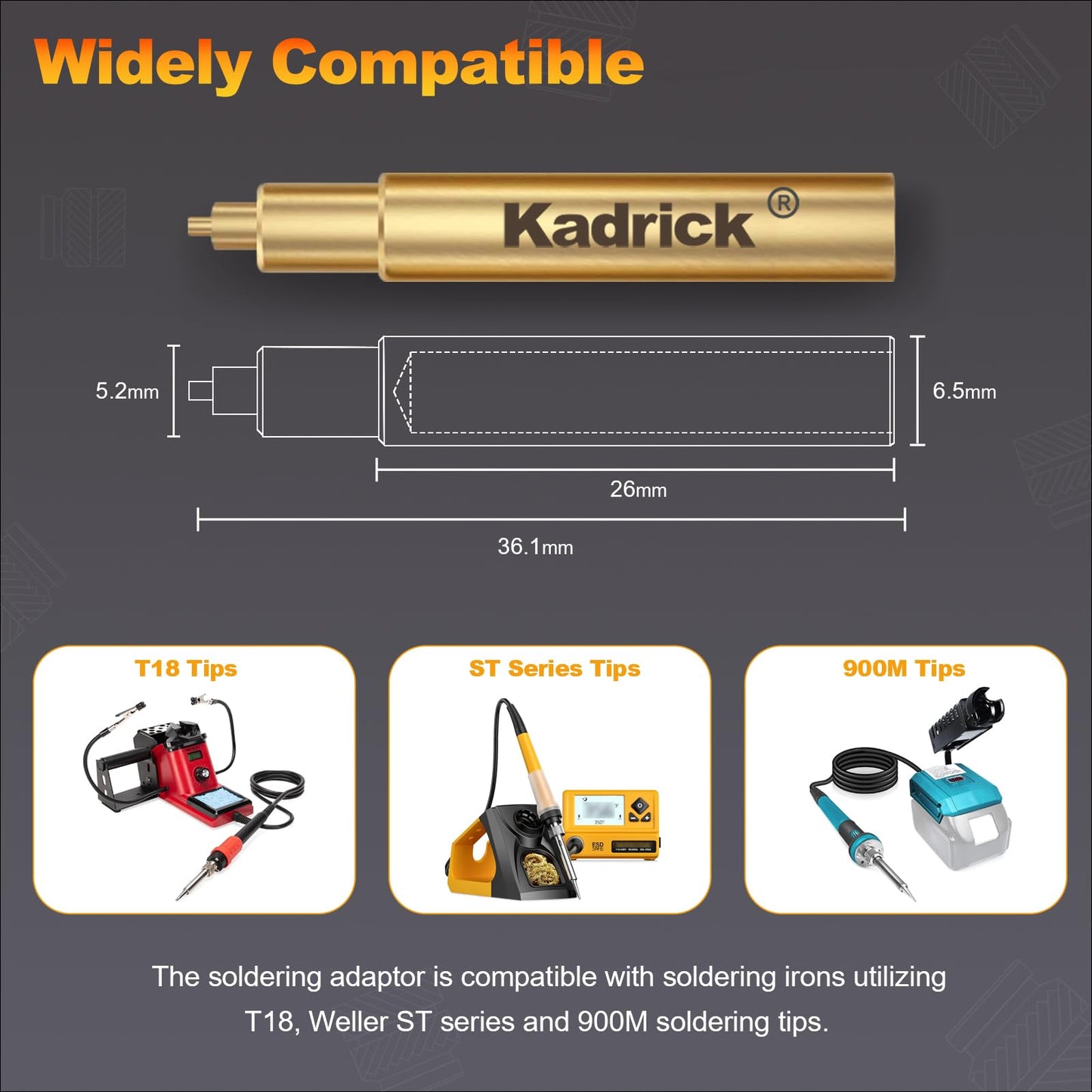 Heat Set Insert Tool,Tips for Threaded inserts M2 M2.5 M3 M4 M5 M6, Soldering Iron Tips for 3D Printer Users,Compatible with 900M/T18/FX-888D Irons- Press Tool for Plastic 3D Printer Components