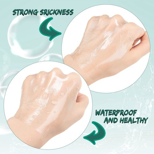 BBTO 100 Pcs Transparent Stretch Adhesive Bandage Waterproof Clear Patches Cover Protective Shower Film Wrap (3,4,6,8 Inch)