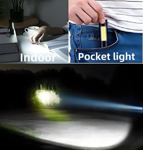 Darlur 5Pack Mini Small Pocket LED Flashlight，USB Rechargeable High Lumens Bright Powerful EDC Flash Lights，Aluminum Handheld Flashlight for Home, Emergency, Camping, Dog Walking, Bulk Gifts for Kids