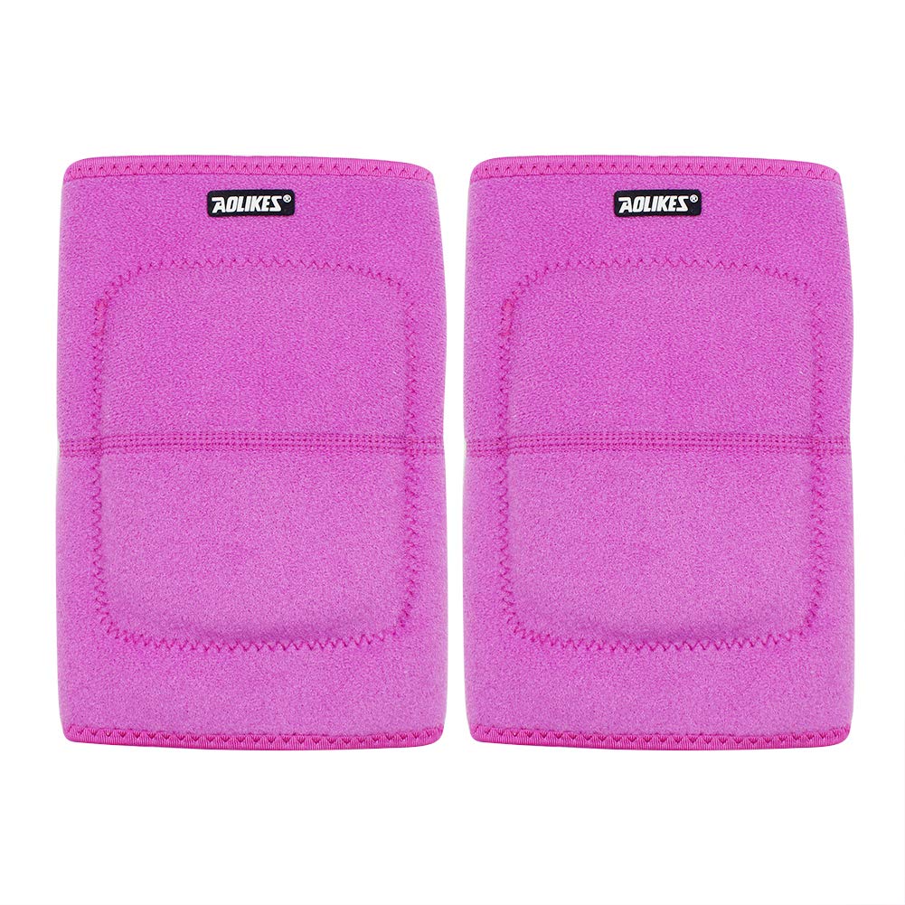 JUMISEE (2PCS Kids Adjustable Knee Pad, Anti-Slip Padded Sponge Knee Brace Breathable Flexible Elastic Knee Support for Football Volleyball Dance Skating Basketball Sports