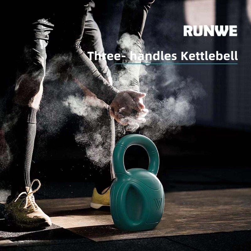 20 lb Kettlebell Weight with Three-handles for Russian Twists AB Exercise, Weightlifting and Core Training All-Purpose Fitness Exercise Home Gym [Pink]