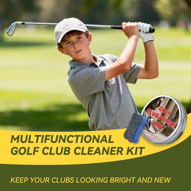 Golf Club Polishing Kit - Professional Golf Club Cleaner and Scratch Remover - Advanced Rust Remover for Irons&Putters - Restores Mirror Finish - All-in-One Golf Accessories Maintenance Gift Set
