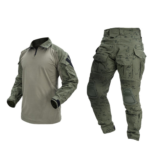 IDOGEAR Men G3 Combat Uniforms Set with Knee & Elbow Pads Camouflage Clothing(DNC,Medium)