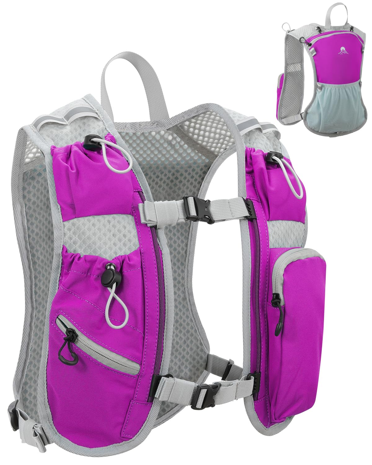 Running Vest for Women and Men, Hydration Running Backpack, Runners Vest, Hydration Vest for Running, Walking, Marathon, Hiking, with Front Phone Holder, Adjustable Chest and Waist Strap