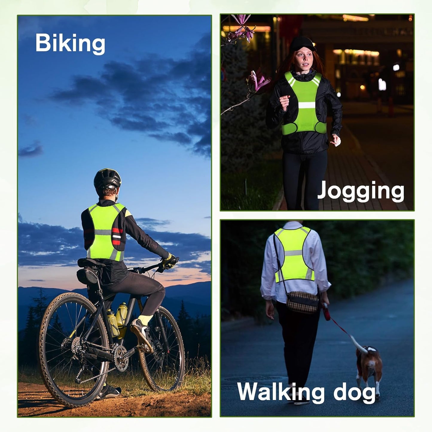 Skiennix Running Reflective Vest - High Visibility Grey Reflector Tape for Night Safety | Ideal for Running, Biking, Walking