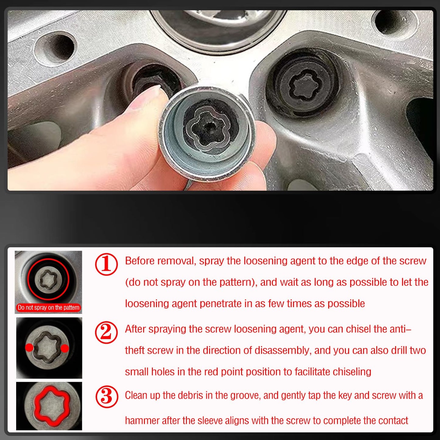 JEUCLEL D-Wheel Locking Nut Key Compatible with Toyota Models, Lexus, Tacoma, Wheel Lock Nut Socket Adapter, Anti-Theft Lug Removal Tool, Socket Remover Hand Repair Tool