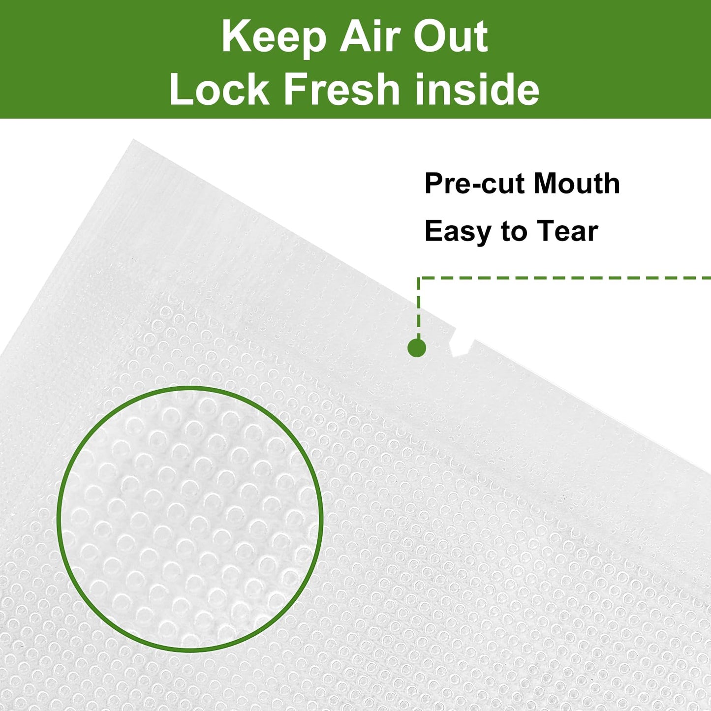 Vacuum Sealer Bags for Food, 200pcs Food Saver Seal Bags Quart 8" x 12", BPA Free Precut Commercial Grade, Puncture Resistant for Meal Prep, Sous Vide, Freezer