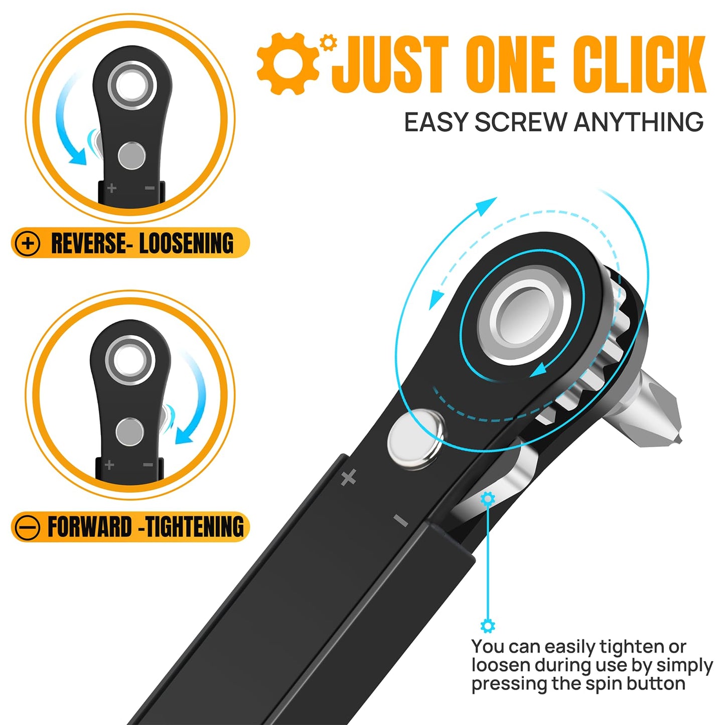 Ratcheting Screwdriver Men Gifts – Right Angle Screwdriver for Tight Spaces, Cool EDC Gadgets, Small Tool Gift for Men Dad Husband