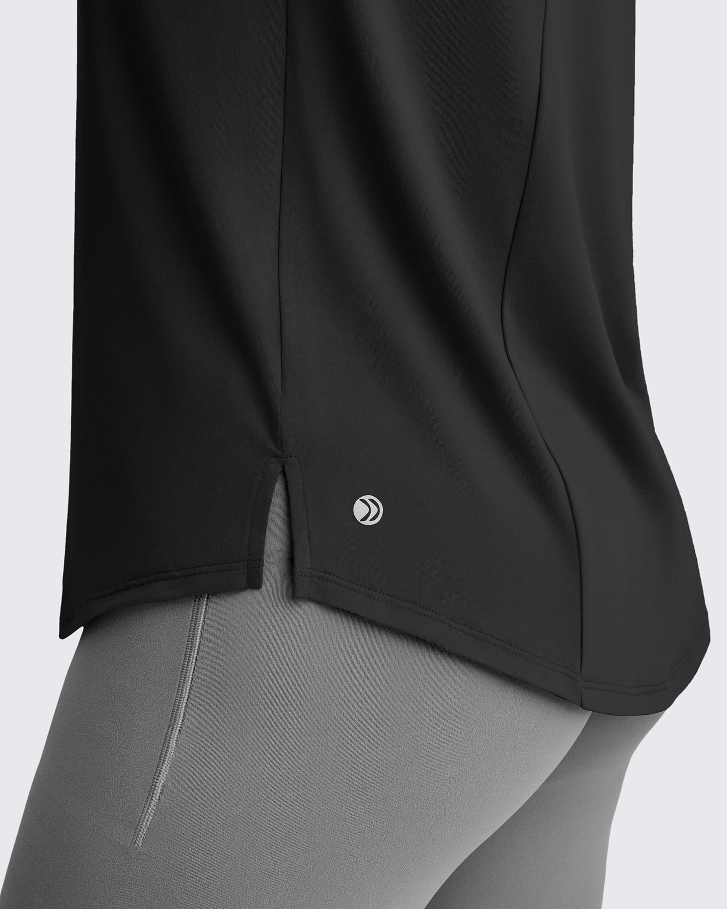 G4Free Workout Tank Tops for Women Sleeveless Running Athletic Loose Fit Yoga Tops Active Shirts Sports Exercise(Black,L)