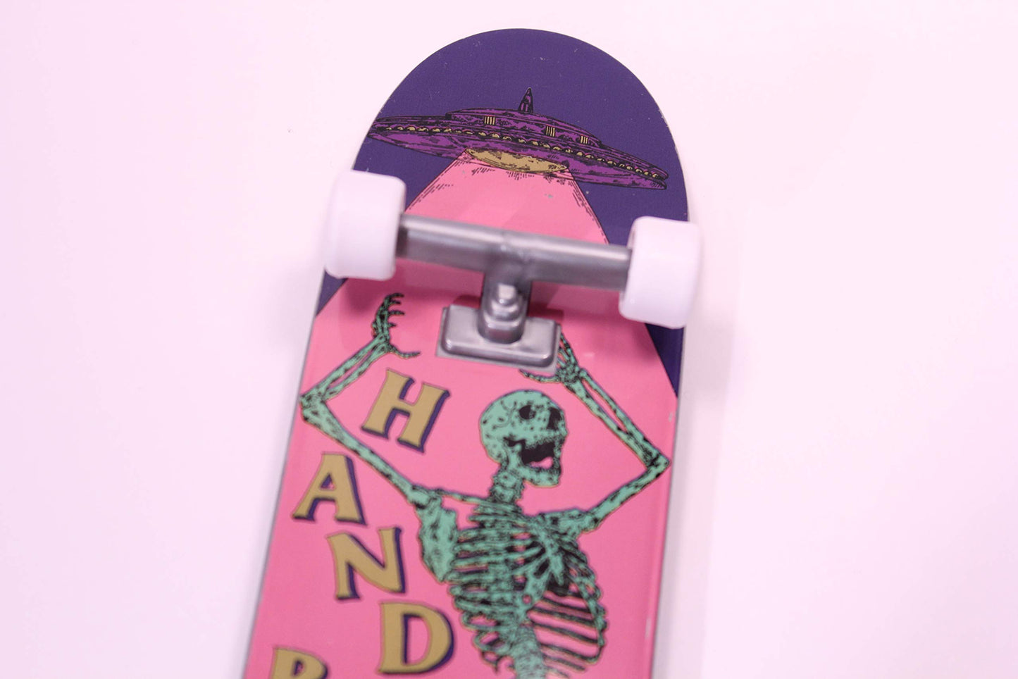 HANDBROS Handboard Skateboard 27cm 10.5 inch Tech Large Finger Board W/Grip 'SKRELETON'