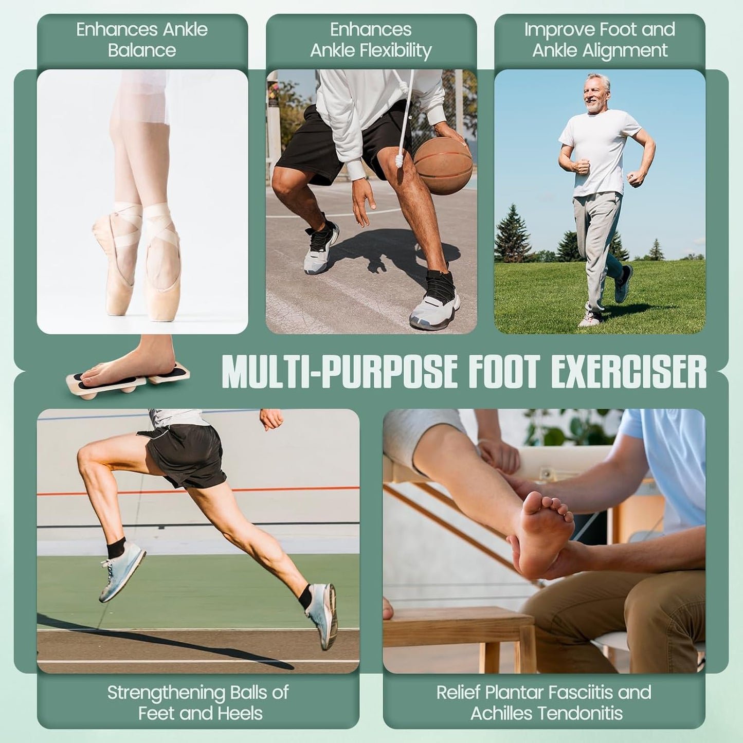 Skiennix Ankle Strengthener - 3 Adjustable Levels for Injury Rehabilitation | Foot Trainer for All Ages
