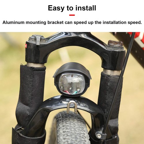 equlup Bicycle USB Rechargeable Light, Aluminum Bike Light Bright Bike Warning Taillight Water Proof Night Riding Flash Lamp for 36V 48V 60V LED Bicycles Front Headlight
