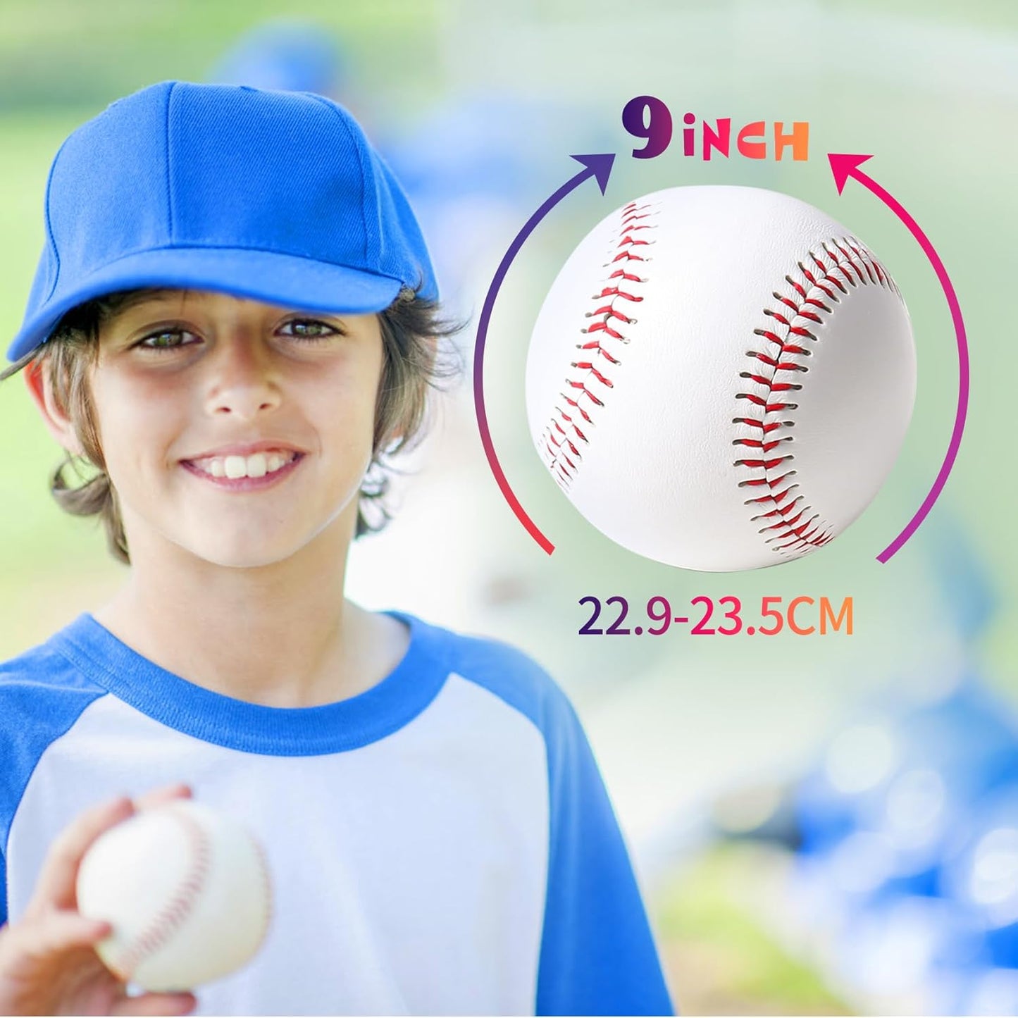 Soft Leather Baseballs by Youth 12U - 24 Count Official Size & Weight for Practice and Games | Durable Bucket with Handle