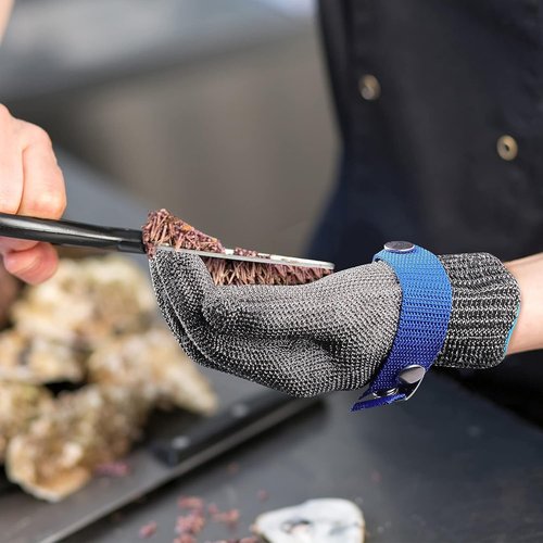 Herda Cut Resistant Gloves - Level 9 Safety for Meat Cutting & Oyster Shucking | Size M