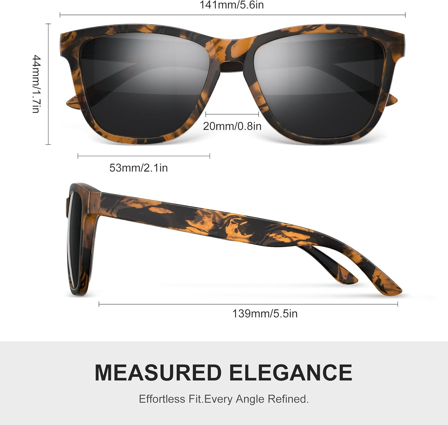 Polarized Sunglasses - Lightweight UV Protection Shades for Men & Women | Perfect for Driving & Fishing
