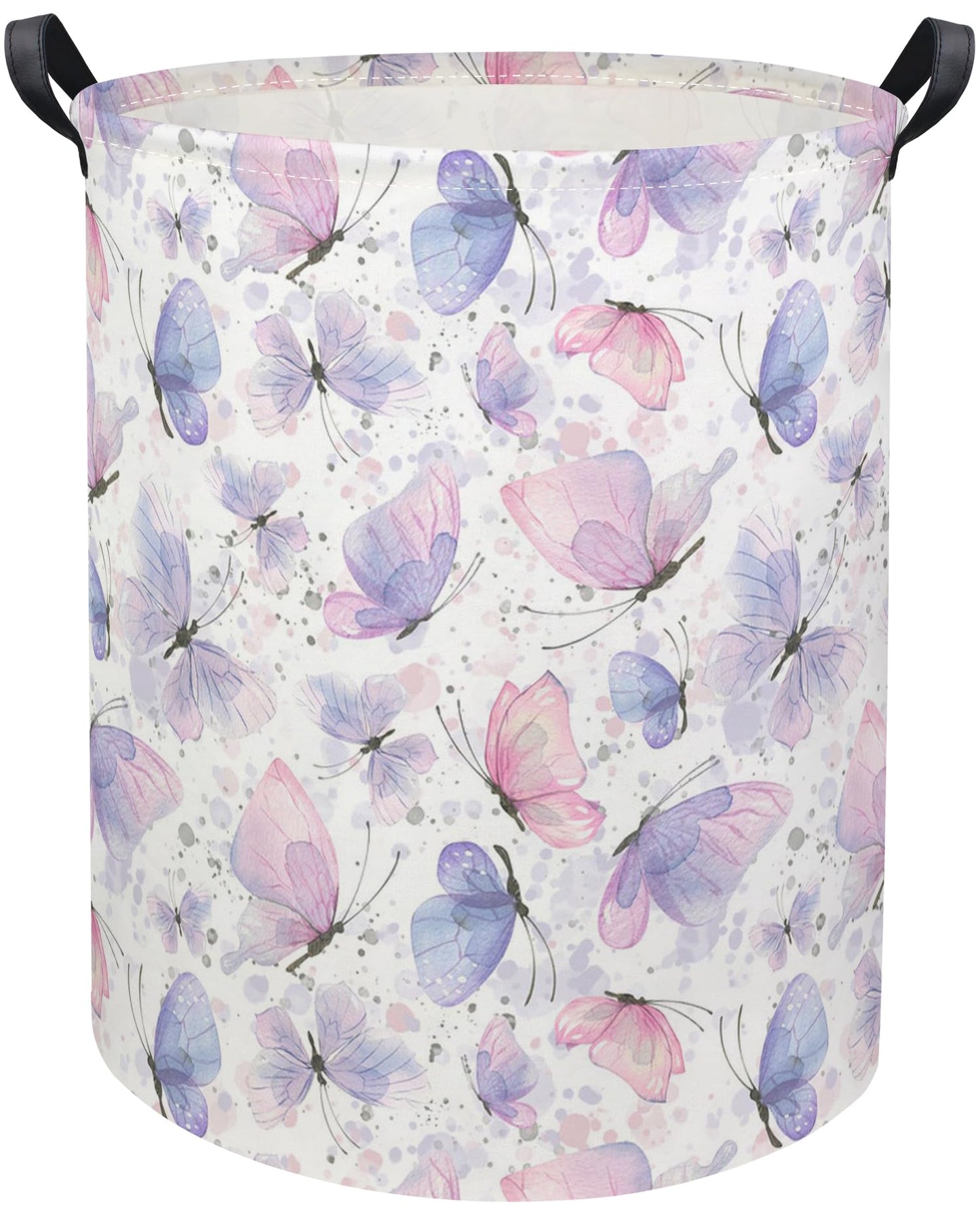 TIBAOLOVER Butterfly Baby Laundry Basket Kids Hamper Animal Toy Storage Bin for Boys Room Decor Baby Nursery Hamper Gift Baskets for Bedroom Bathroom(Fancy Butterfly)