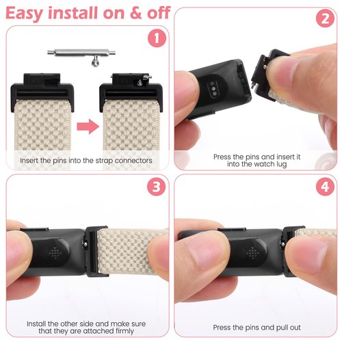 enkic Elastic Watch Band Compatible with Fitbit Inspire /3/2/HR/Ace 2/3, Soft Nylon Sport Wristband Replacement Straps For Women & Men