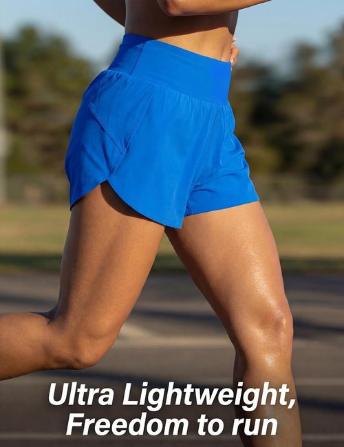 BMJL Women's High Waisted Athletic Shorts - Comfy 2" Liner for Gym & Running