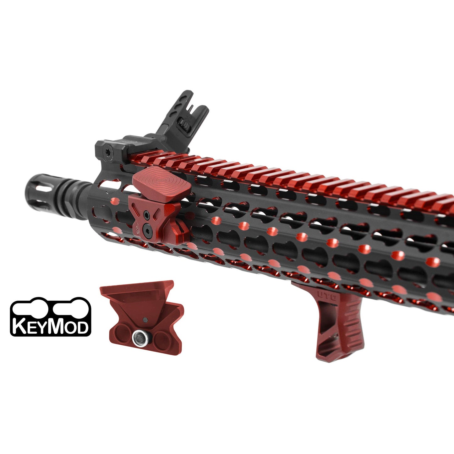 UTG Angled Index Mount, Keymod, Matte Red