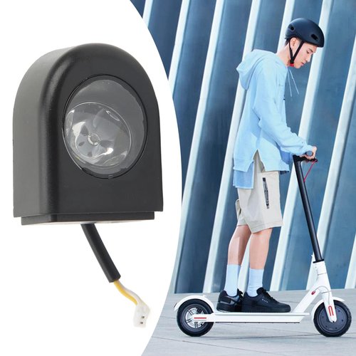 equlup Electric Scooter LED Headlight, Water Proof Night Riding Warning Safety Lamp 6M Irradiation Range Front Light Spotlight for M365 M365PRO