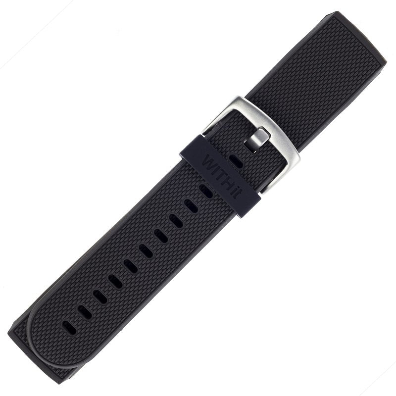WITHit Replacement Band Compatible with Fitbit Charge 3/4 (1 Pack, Black Woven Silicone)