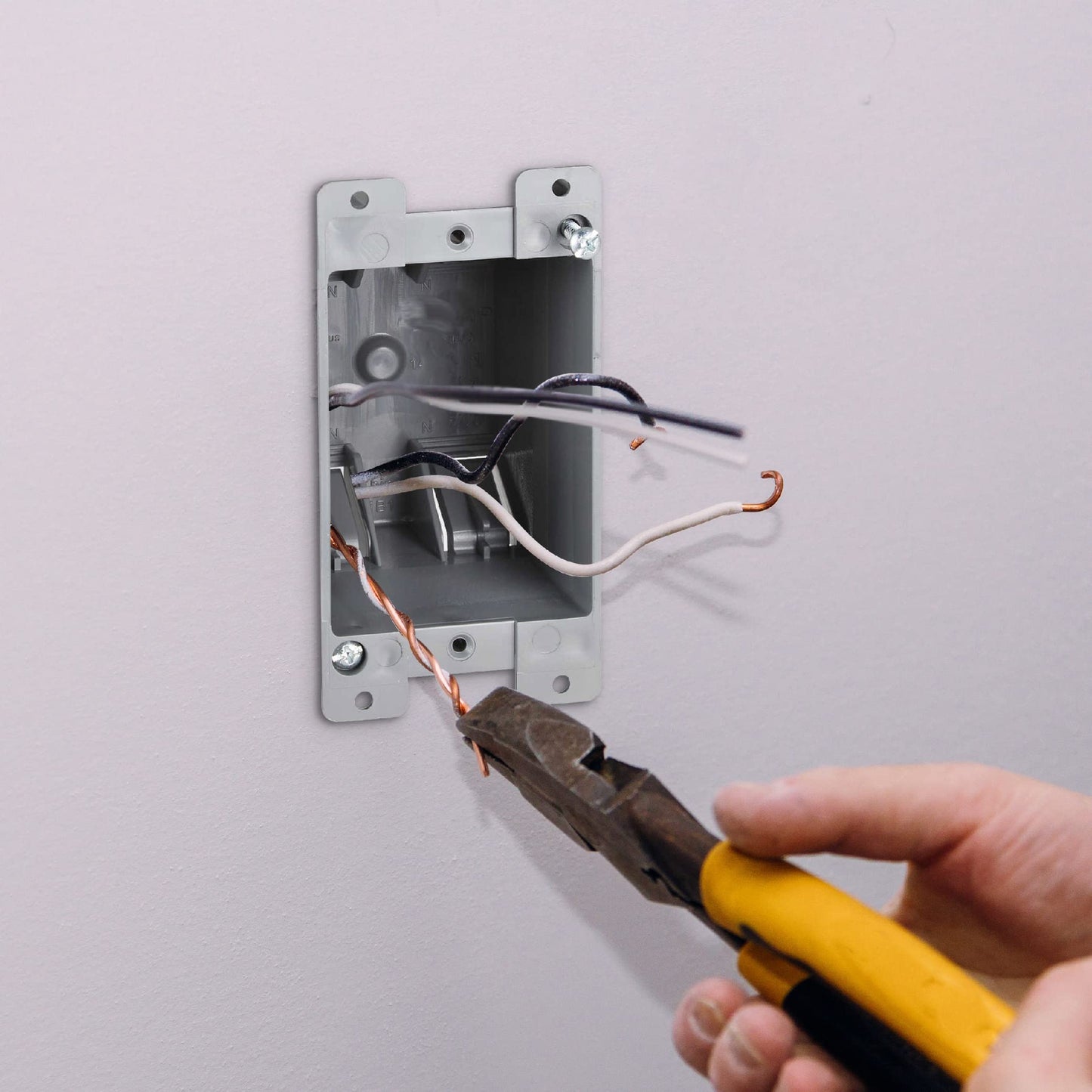 Newhouse Hardware 1-Gang PVC Old Work Electrical Outlet Box (48-Pack) | 14 cu. in. Plastic Junction Box for Switches, GFCI, or Duplex Receptacle Outlet | Old Work Electrical Box for Home Improvement