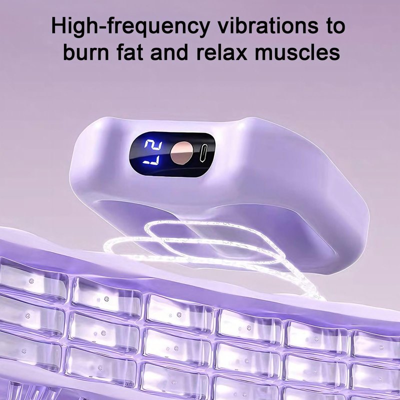 LCYPQPQ Upgraded Multifunctional Full-Body Fascia Ring - Compact Lightweight Fascia Massage Tool | Electric Wireless Mini Yoga Ring Massager with 8-Speed Adjustable (Purple)