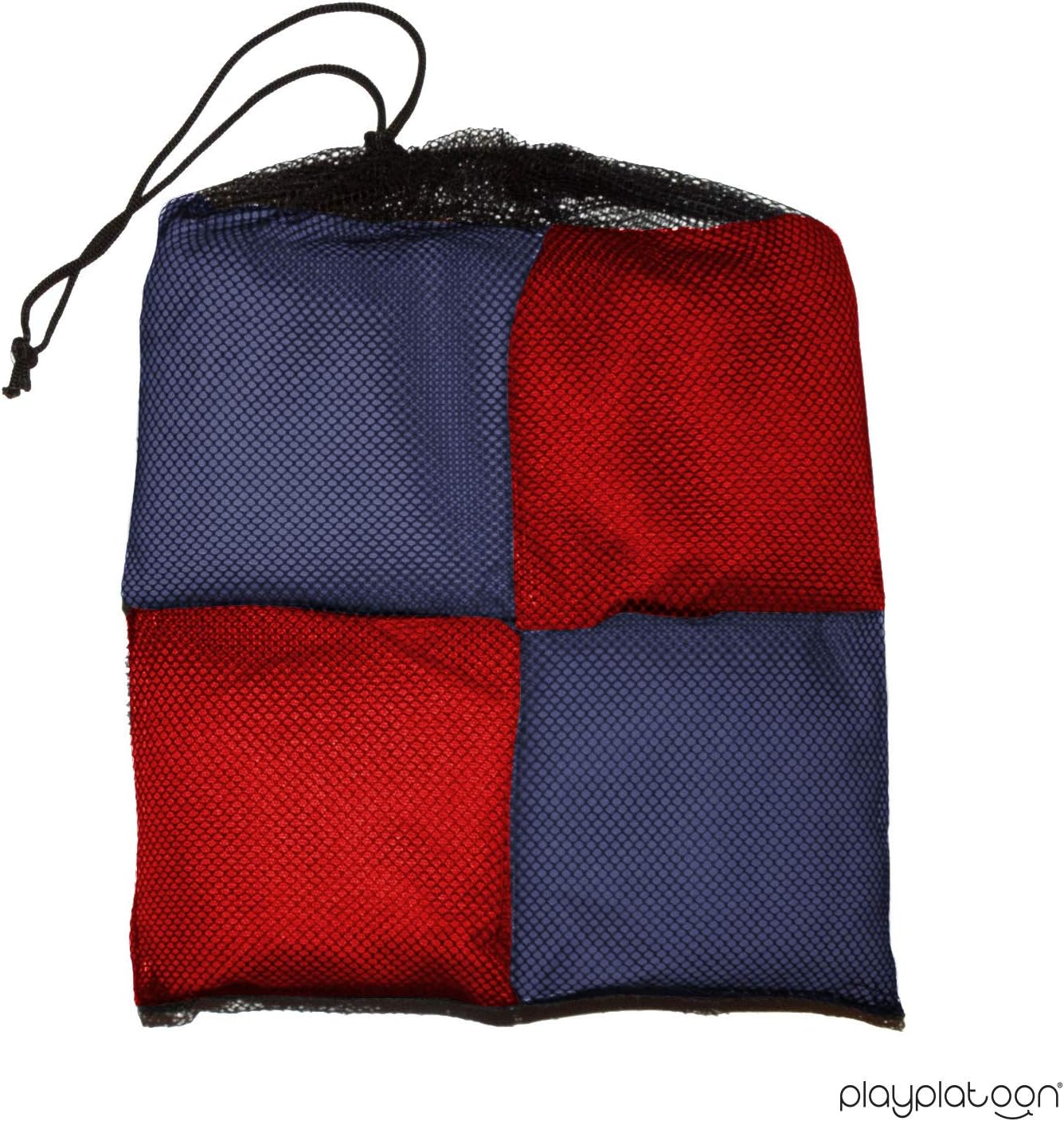 Skiennix Cornhole Bags - Set of 8 Regulation Size Bean Bags - Durable Red & Navy Blue Design