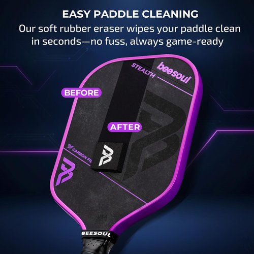 Beesoul Pickleball Paddle with Thermoformed T700 Raw Carbon Fiber Surface, Built for Max Spin Power and Control with 16mm Power Honeycomb Core Large Sweet Spot, USAPA Approved
