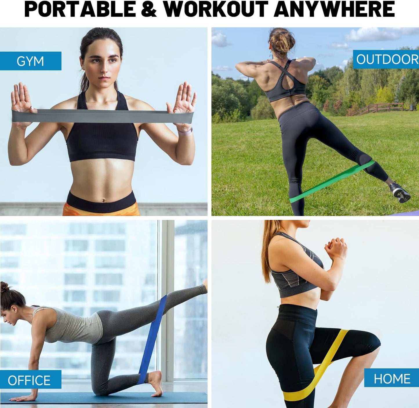 Resistance Bands - Pull Up Assist Workout Bands Set for Fitness Training | Ideal for Men & Women
