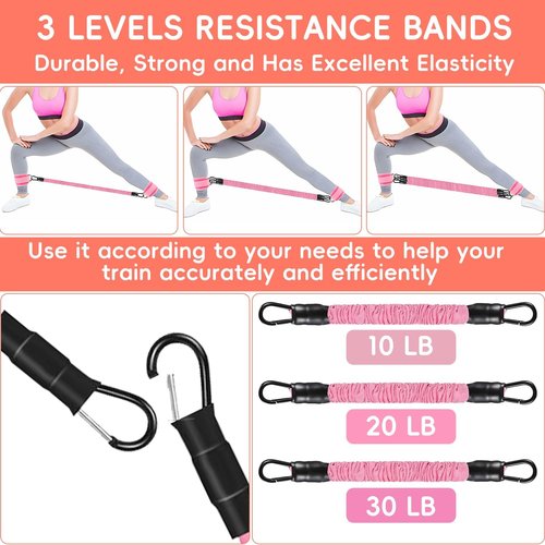 Ankle Resistance Bands Set by [Brand Name] - 11 Pcs Glutes Workout Bands with Cuffs for Home Exercise