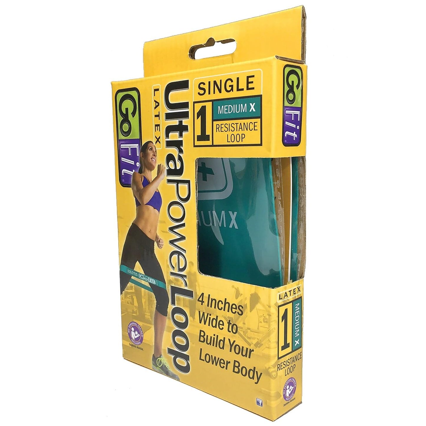 GoFit GF-SUPL-MX Single Ultra Power Loop (Teal, Medium X, 10 Pounds),Green