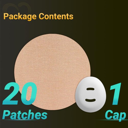 Amolyfe Dexcom G7 Overpatches, 20 pcs Dexcom G7 & Stelo Adhesive Patches Waterproof, 1 pc Reusable Protective CGM Sensor Cover, Breathable, Long-Lasting, Hypoallergenic, No Residue on Dexcom (TAN)