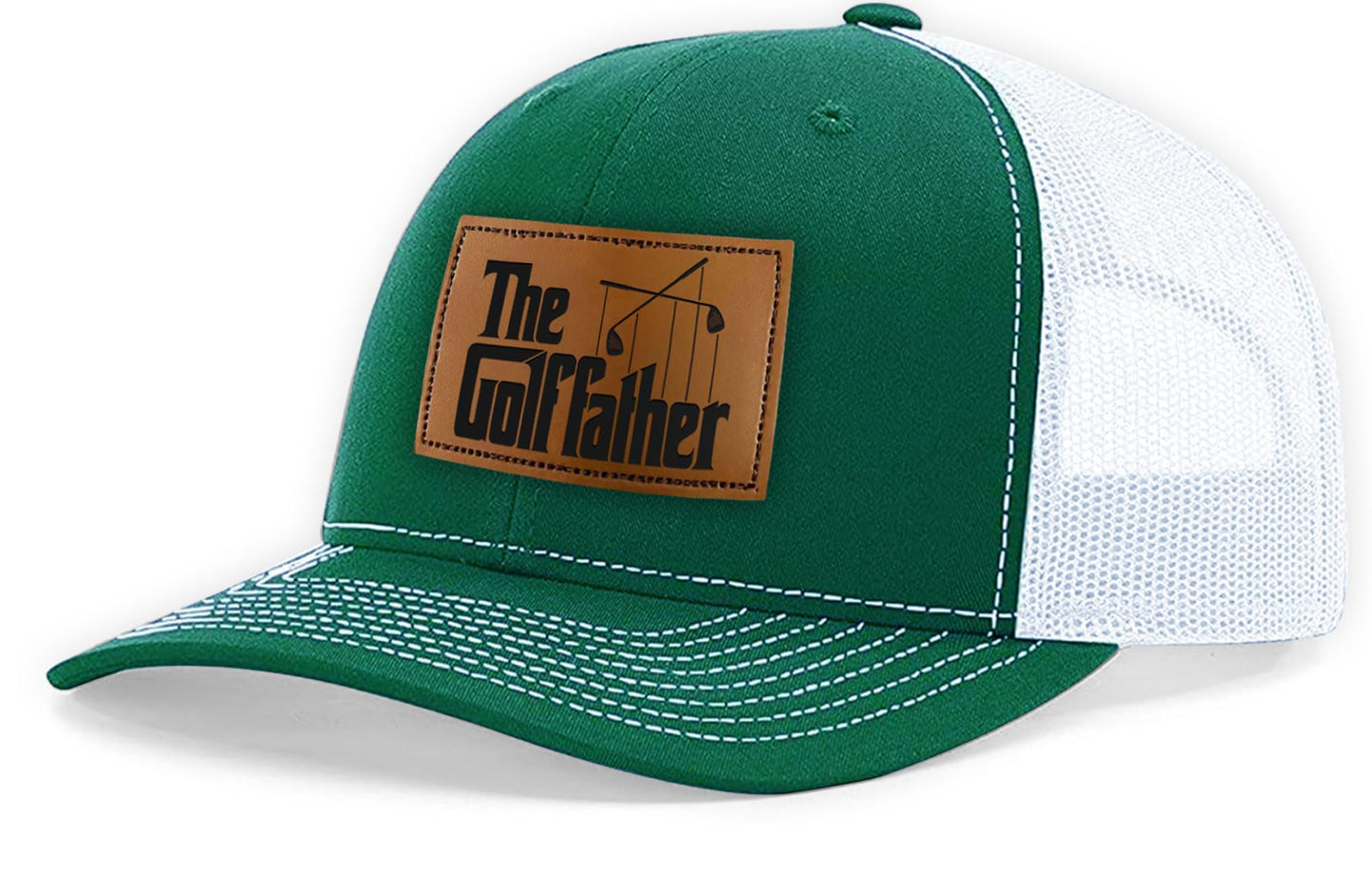 Christmas Father Golf - Dad Hat - Gifts for Dad from Daughter, Son, Kids - Golf Gifts for Men - Adjustable Fit, Comfortable Cotton, Perfect for Casual Wear - The Father Trucker Hat, Green